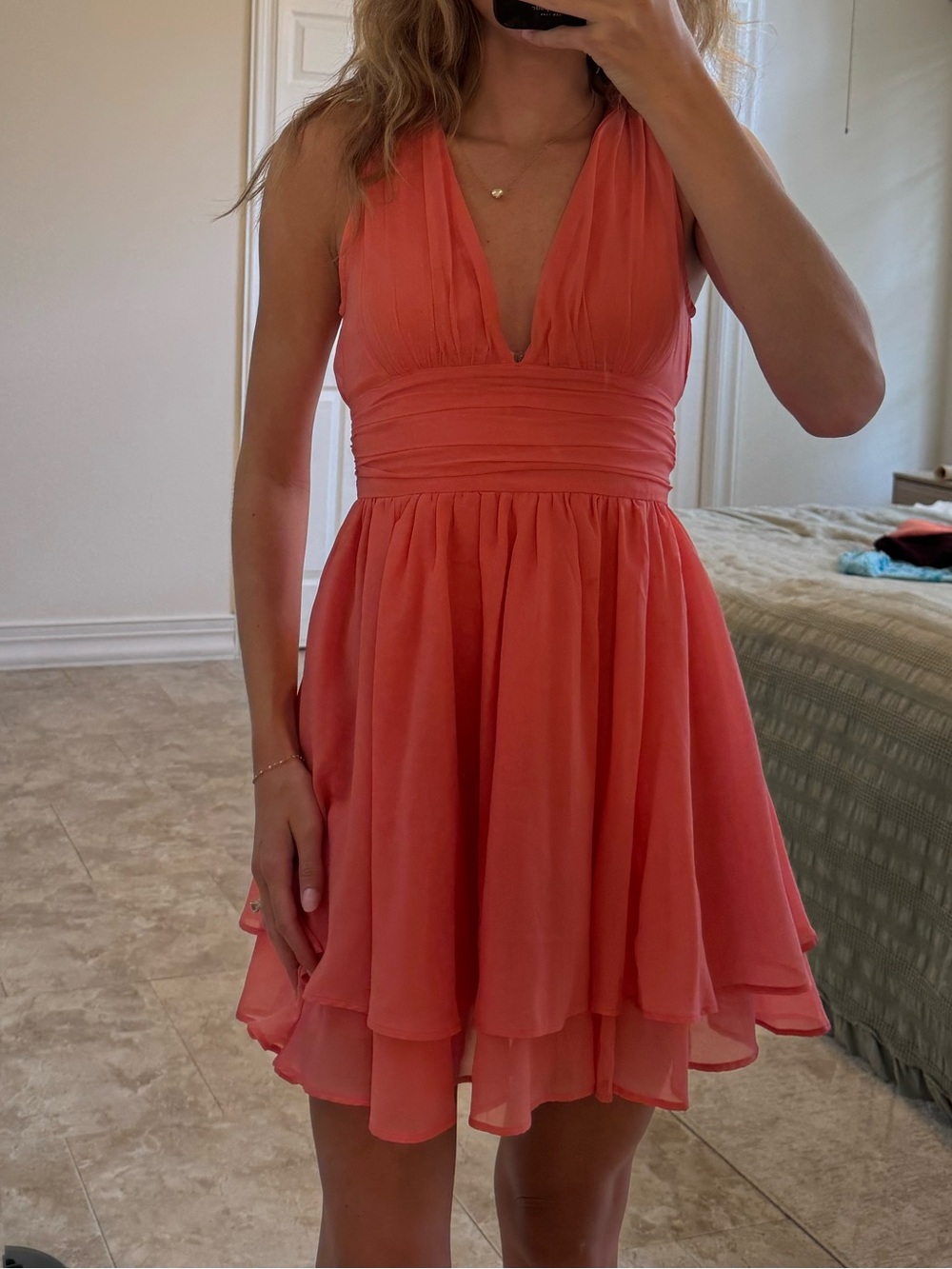 Abercrombie & Fitch Vibrant Coral Dress